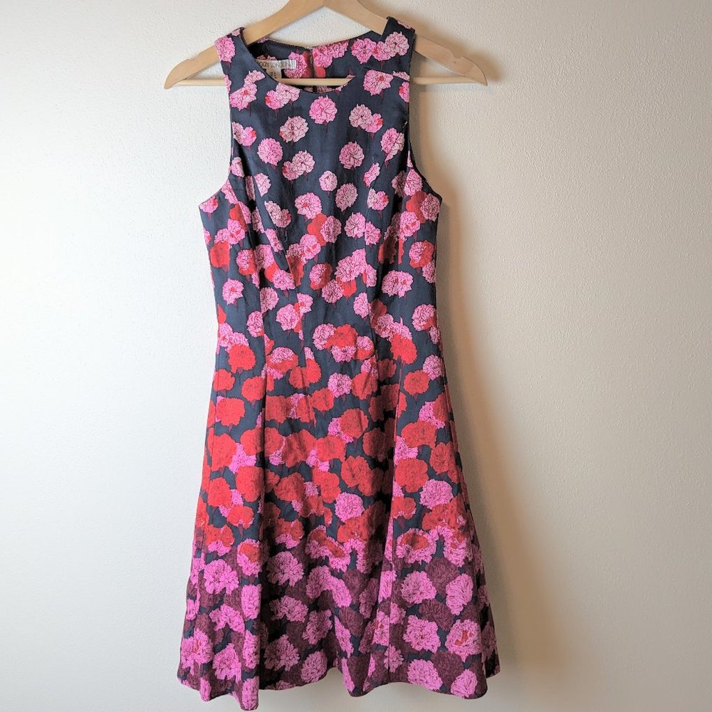 Maggy London Floral A Line Dress Size 4